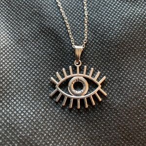 Eye of Providence/All Seeing Eye Necklace & Earrings Set 1” Wide Pendant New